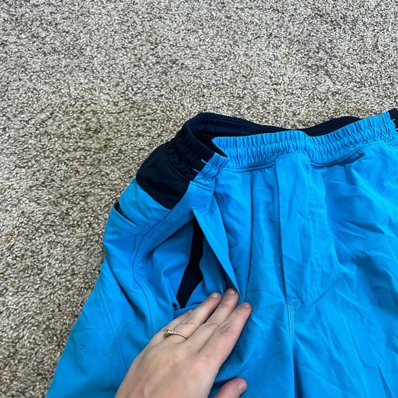 Birddogs Blue Black Athletic Gym Shorts Spandex Men's Drawstring Navy Lined Sz M - Picture 4 of 10